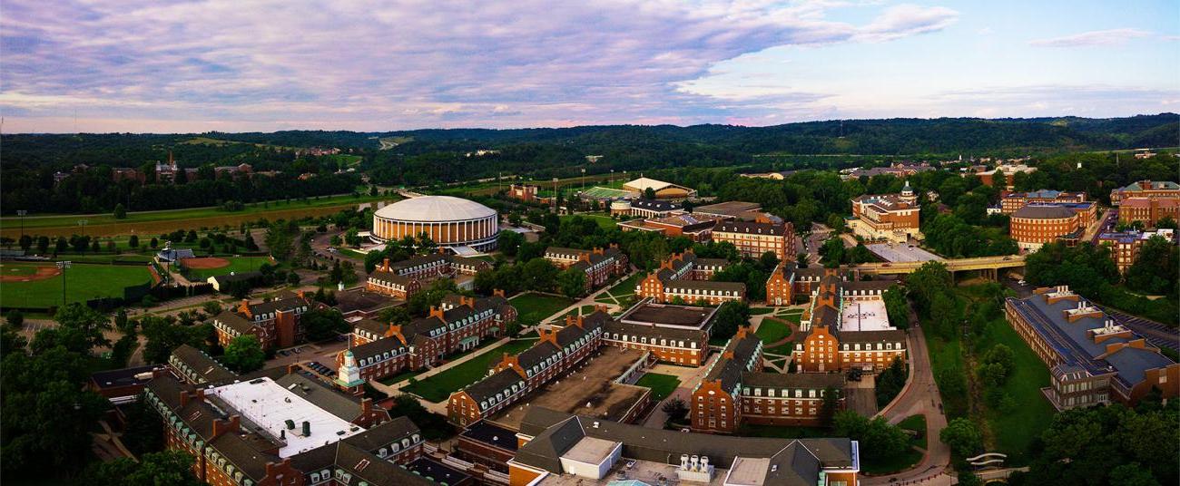 aerial view of West Green